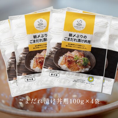 朝〆ぶり ごまだれ漬け丼用 100g×4袋 養殖 ブリ鰤 小分け 冷凍 簡単調理 人気 海鮮丼