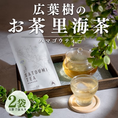 広葉樹のお茶 里海茶 ハマゴウ 2袋 14パック入り カフェインフリー 野草茶 高知県 大月町