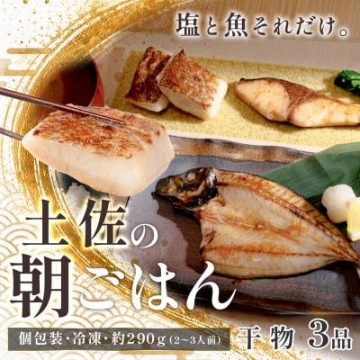 干物セット 3品 土佐の朝ごはん 冷凍 個包装 焼き魚 ご飯のお供 2～3人前 高知県 大月町