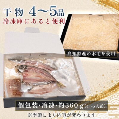 干物セット 4～5品 土佐の朝ごはん 冷凍 個包装 焼き魚 ご飯のお供 4～5人前 高知県 大月町