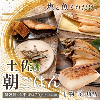 干物セット 5〜6品 土佐の朝ごはん 冷凍 個包装 焼き魚 ご飯のお供 5〜6人前 高知県 大月町