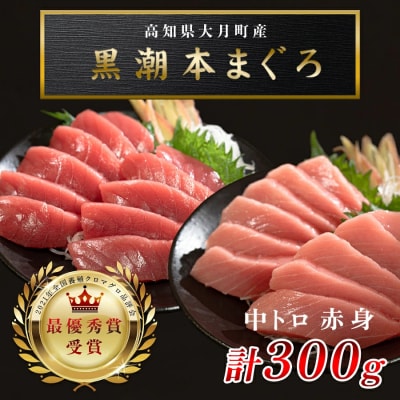 訳あり 不定貫 国産 黒潮本まぐろ 中トロ・赤身 計300g