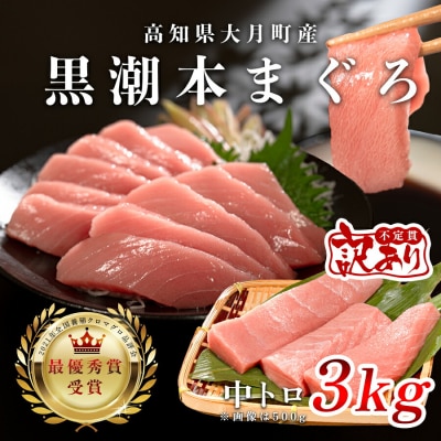 訳あり 不定貫 国産 黒潮本まぐろ 中トロ 計3kg