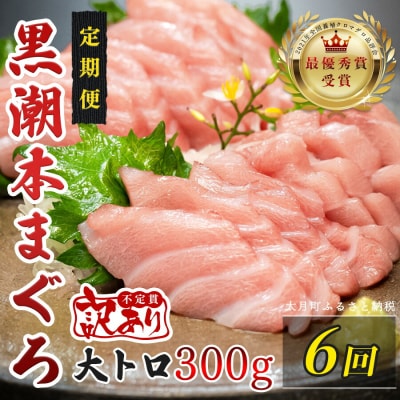 訳あり 不定貫 国産 黒潮本まぐろ 大トロ 定期便 300g×6回