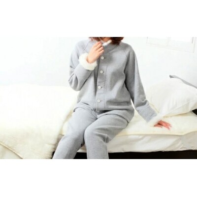 【令和7年12月1日より寄附金額を見直し予定】メリノン「パジャマ」Lサイズ グレー レディース