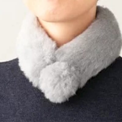 【令和7年12月1日より価格を見直しました】【首が暖か】メリノン「プチマフラー」色/グレー