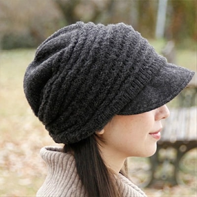 【令和7年12月1日より価格を見直しました】メリノン「ふわふわ羊毛キャスケット」