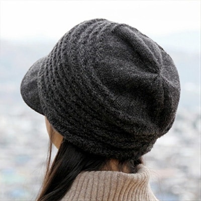 【令和7年12月1日より価格を見直しました】メリノン「ふわふわ羊毛キャスケット」