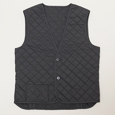 【令和7年12月1日より価格を見直しました】メリノン「羊毛綿インナーベスト」メンズ(L・ブラック)