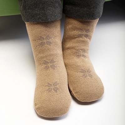 【令和7年12月1日より価格を見直しました】メリノン「靴下」(M ベージュ)