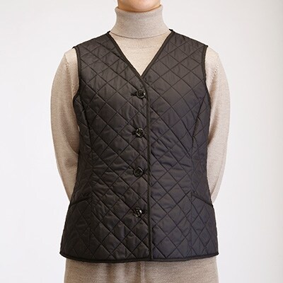 【令和7年12月より価格を見直しました】メリノン「羊毛綿インナーベスト」レディース(M/ブラック)