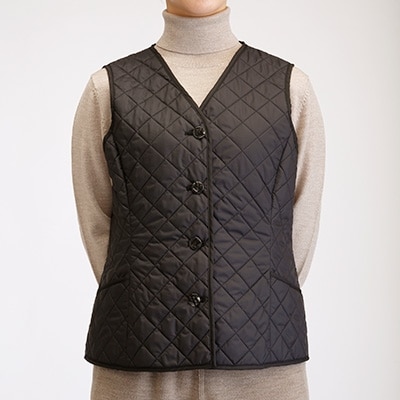 【令和7年12月より価格を見直しました】メリノン「羊毛綿インナーベスト」レディース(L/ブラック)