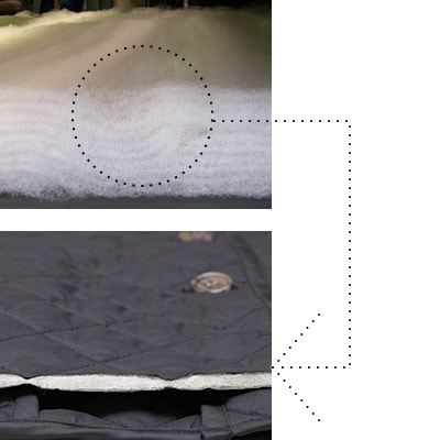 【令和7年12月より価格を見直しました】メリノン「羊毛綿インナーベスト」レディース(L/ブラック)