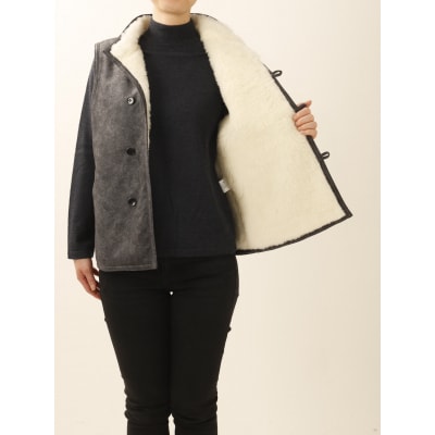 【令和7年12月1日より寄附金額を見直し予定です】メリノン「羊毛ベスト」男女兼用 Mサイズ グレー