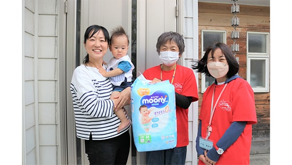 子どもたちにオムツやミルクを届けて子育てを見守りたい