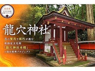 【龍穴神社】限界を迎えた檜皮葺屋根。室生の高神…